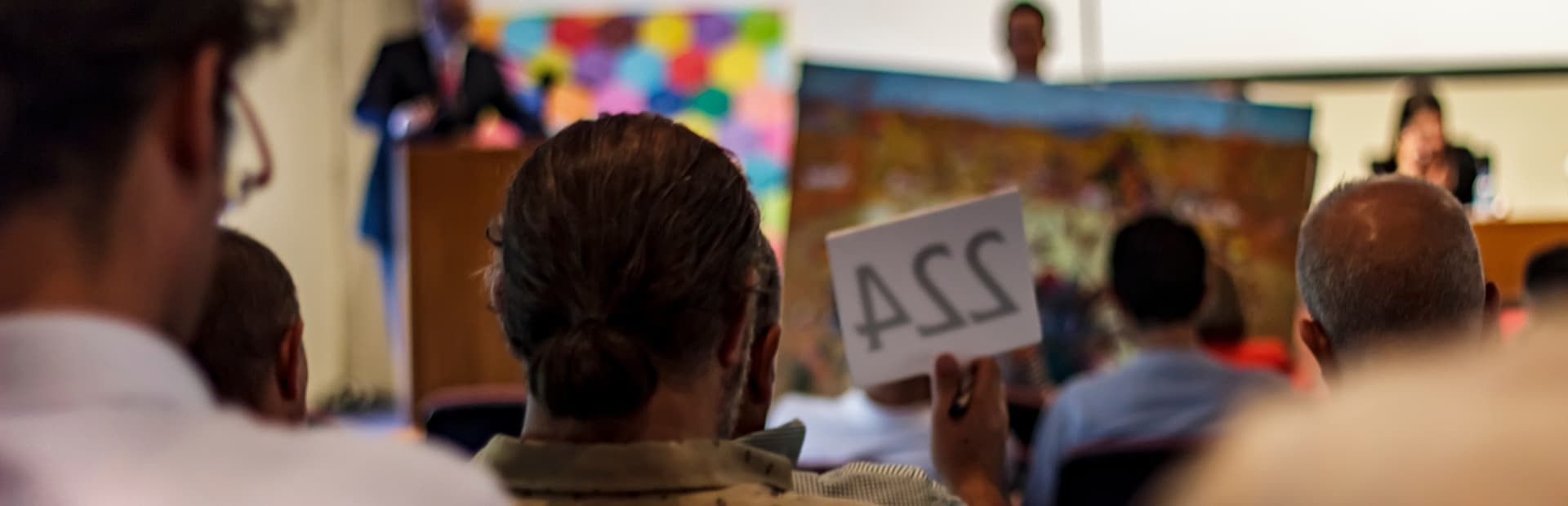 Fotografia en primer plano de subasta